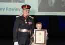 Joey was presented with his award by Lord-Lieutenant Sir John Crabtree at Birmingham Hippodrome