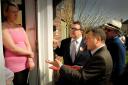 Cllr Lowe campaigning with Tom Watson MP in Lye on Wednesday