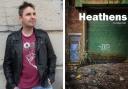 Max Hall and his debut book Heathens (cover pic by Phil Loach)