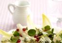 Chicory, pear, Stilton and pomegranate salad