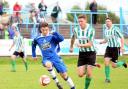 Ben Haseley in action against Blyth. Photo by Dave Hawley.