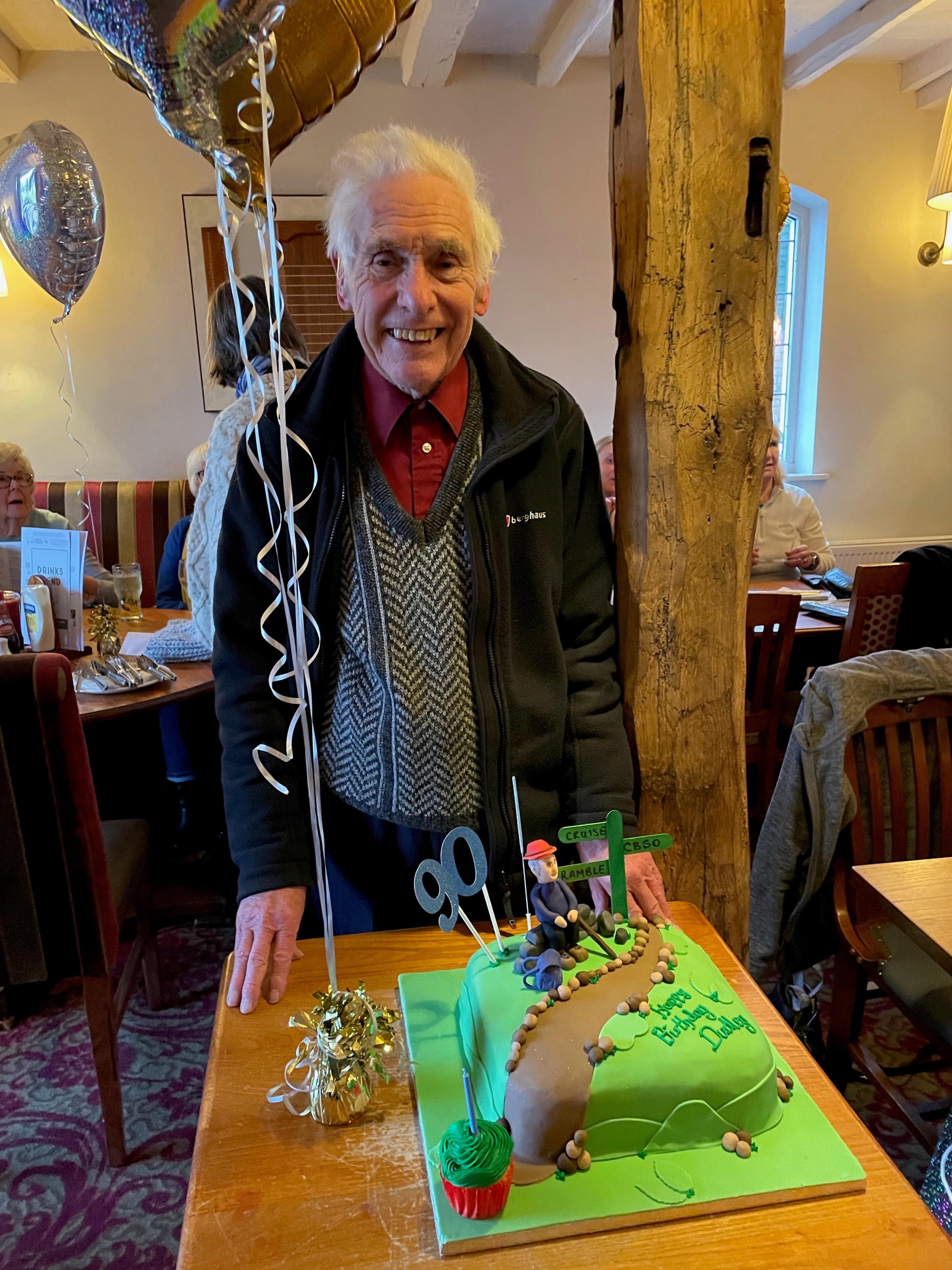 Dudley McGill celebraing his 90th birthday