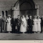 The wedding of Margaret E Groves to Alfred William Turner in1954 is one of the photos in the mystery albums