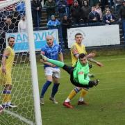 Action from Halesowen Town against Spalding United. Picture: Steve Evans