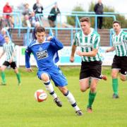 Ben Haseley in action against Blyth. Photo by Dave Hawley.