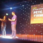Magician Pete Firman, left, kicked off the latest Live At The Civic comedy night at Brierley Hill Civic Hall.