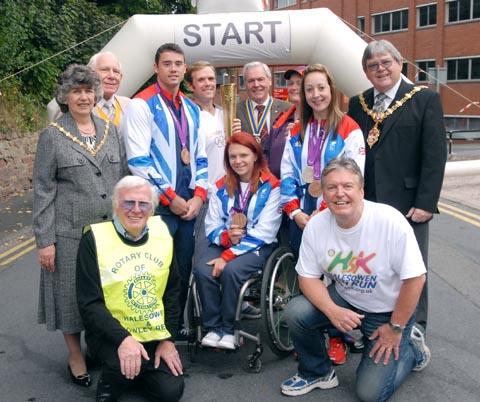 The Mayor of Dudley was also there to cheer on the fundraisers.