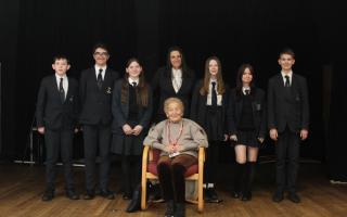 Holocaust survivor Mindu Hornick, 95, visited Perryfields Academy to speak to students about her experiences during World War Two