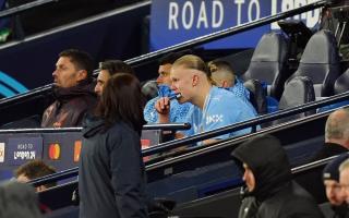 Erling Haaland is a doubt for Manchester City after being substituted against Real Madrid (Mike Egerton/PA)