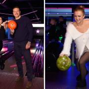Olivia and Alex Bowen, left, Maisie Smith, right, at Hollywood Bowl Merry Hill