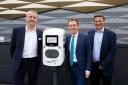 West Midlands Mayor Andy Street unveiling the new electric car chargers at Merry Hill with Graeme Jones, director of Sovereign Centros, and Jonathan Pool, Merry Hill centre manager. Pic - Shaun Fellows / Shine Pix Ltd