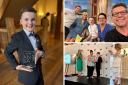 Finley Hill with his ANSA award and at the This Morning studios with parents Jo and Paul and presenters Holly Willoughby and Dermot O'Leary