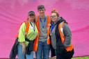 Lucy Cashmore (left), Daniel Cashmore and Becky Kells volunteering at the Acorns Bubble Rush event. Picture: Daniel-Scott Recruitment