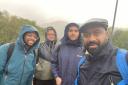 Sandwell councillors training ahead of their hike to the top of Ben Nevis. From left to right: Archer Williams, David Wilkes, Laured Kalari and Jay Anandou. 
Pic - Jay Anandou