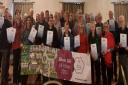 Halesowen In Bloom volunteers celebrate the town's success at a party