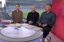 The pundits in the Sky studio at Ibrox