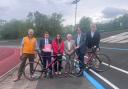 James Morris MP at Halesowen Cycling Club with David Viner, Andy Street and representatives of Sport England