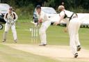 Whitchurch's Simon Gregory faces another ball in the way to 124 not out