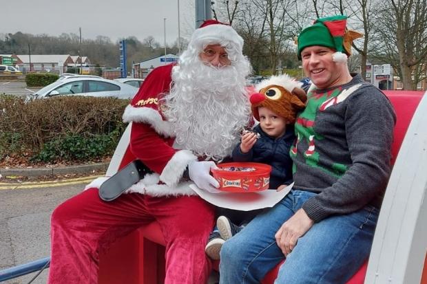 Pic: Councillor Stuart Henley on the new sleigh