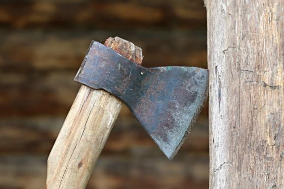 Halesowen News: An axe touching wood. Credit: Canva Halesowen News: An axe touching wood. Credit: Canva