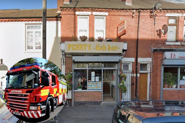 A fire has broken out at a fish and chip shop in Halesowen.