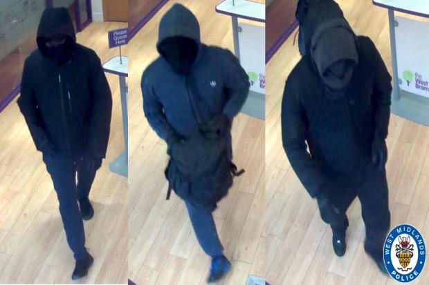 Images released by police after Oldbury bank robbery. Photo: West Midlands Police