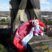 The popular teddy bear parachute jump returns to St Peter's Parish Church this Saturday.