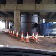 The new drainage system is designed to protect local wildlife in the canal underneath the M5 at Oldbury. Picture National Highways