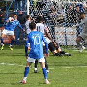 Action from Halesowen Town against Corby Town. Picture: Steve Evans