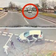 Footage from West Midlands Police published after a car chase in Rowley Regis by @Trafficwmp