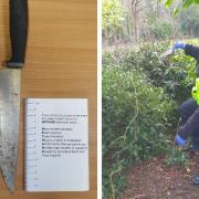 A knife has been found near this children's play area