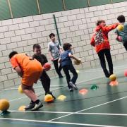 Children can take part in dodgeball at the free event