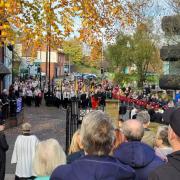 A Remembrance Day event in Halesowen town centre