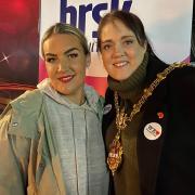 Amy Lou and the Mayor of Dudley Councillor Andrea Goddard