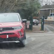 Bad parking outside Lutley Primary in Halesowen