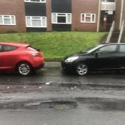 The pothole on Belle Vale which burst Mary's tyre