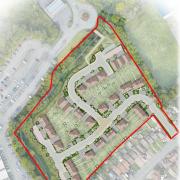 The proposed layout of a 60-home plan next to the M5 in Oldbury. Pic: Countryside Homes