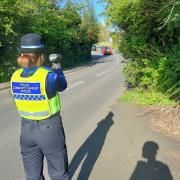 Officers conducting the Speedwatch operation