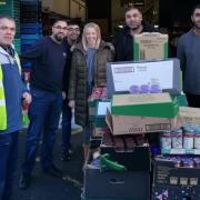 All smiles as Cradley Heath Central Mosque hand over £600 worth of food to Black Country Food Bank. Picture: Cradley Heath Central Mosque